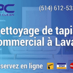 Nettoyage de tapis commercial à Laval